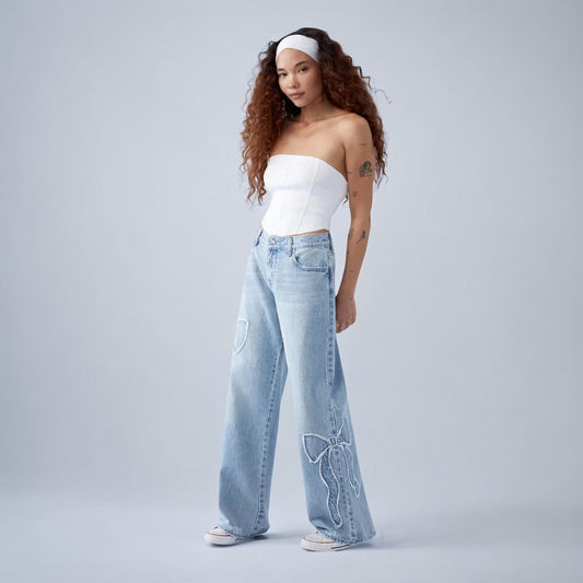 BALIEUE® BOWS BAGGY JEANS